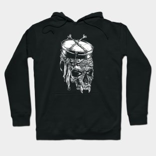 Drum Snare Skull-Metal-Rock-Music Hoodie